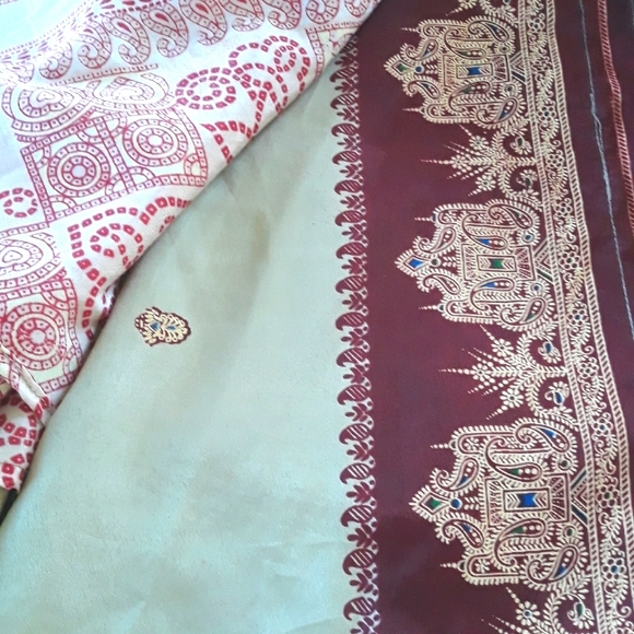 Enwrapture Vintage Silk Wrap Skirt, OS - Picture 7 of 7